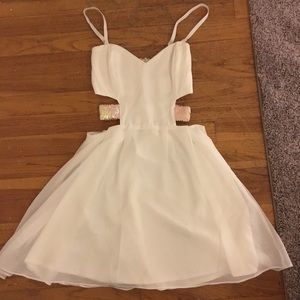 White cutout dress